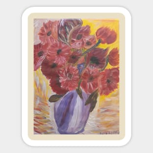 bouquet of poppies Sticker